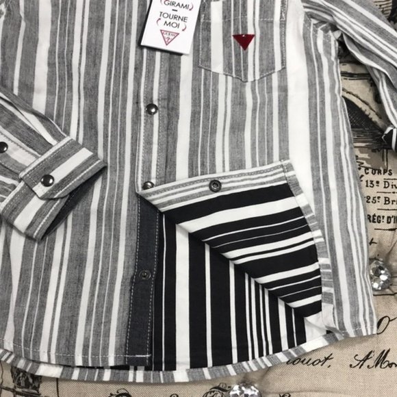 Guess Stripe Poplin Adjust LS Shirt - Picture 5 of 8